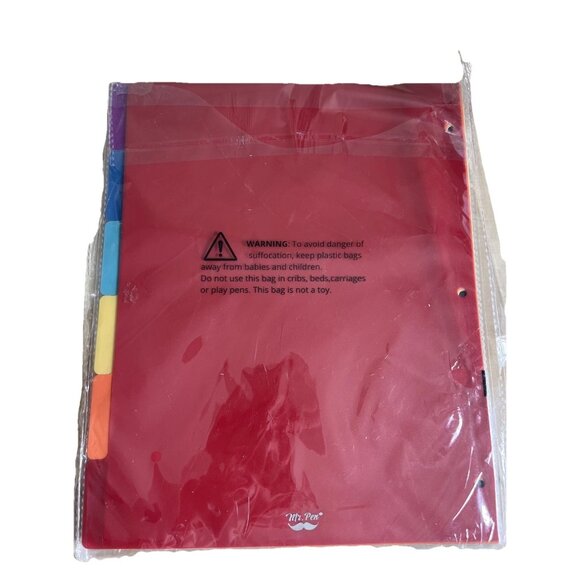 Mr. Pen- Binder Dividers 12 (two Sets Of 6) Rainbow multicolor School - Picture 2 of 2